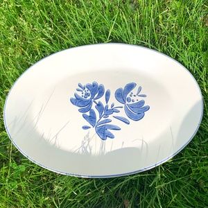 MCM Pfaltzgraff Yorketown Stoneware Oval Serving Platter w/bonus Vegetable Bowl